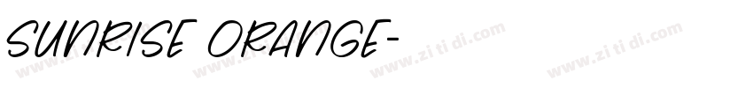 Sunrise Orange字体转换